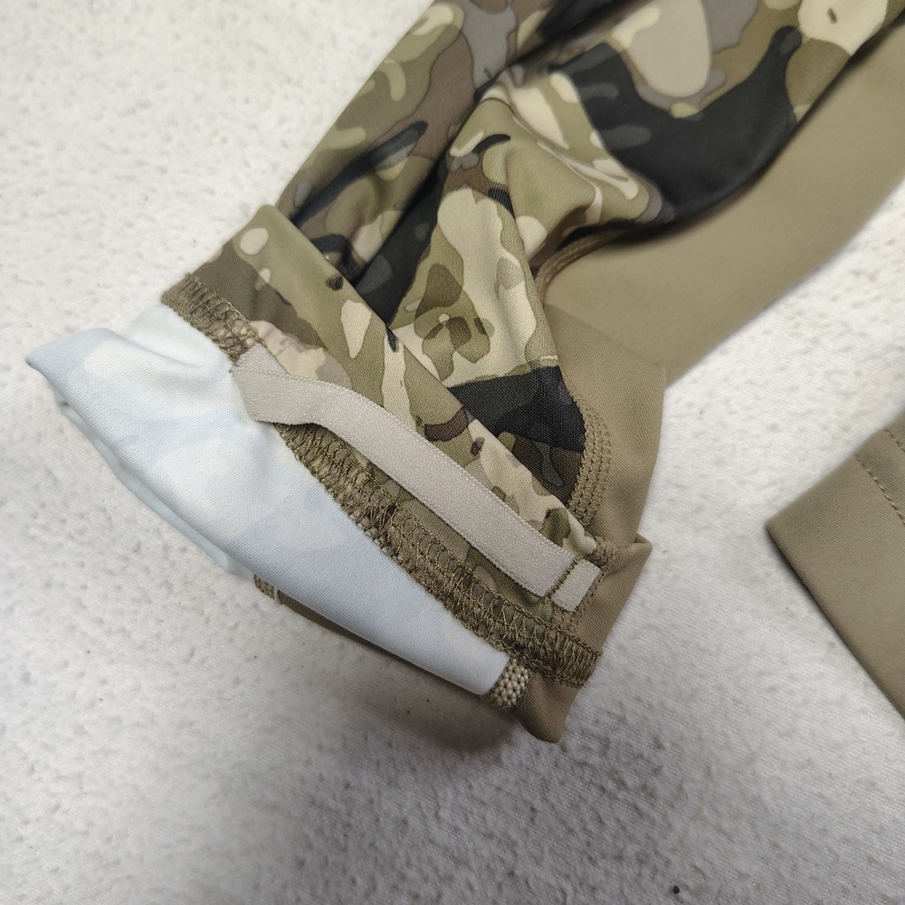 Simms SolarFlex Hoody Mens Small Tan Vail Camo Bug Stopper Insect Shield - Picture 5 of 15